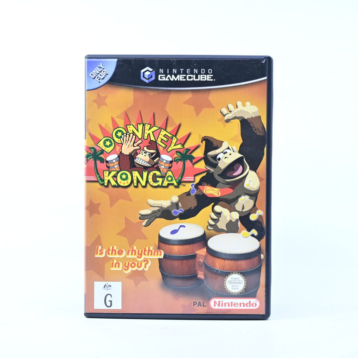 Donkey Konga - Boxed with Bongos - Nintendo Gamecube Game + Manual - PAL