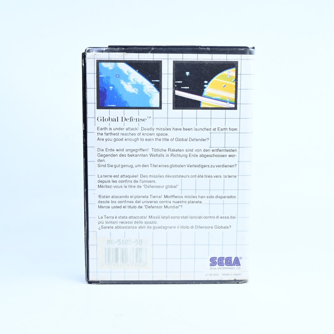 Global Defence - Sega Master System Game - No Manual - PAL - FREE POST!