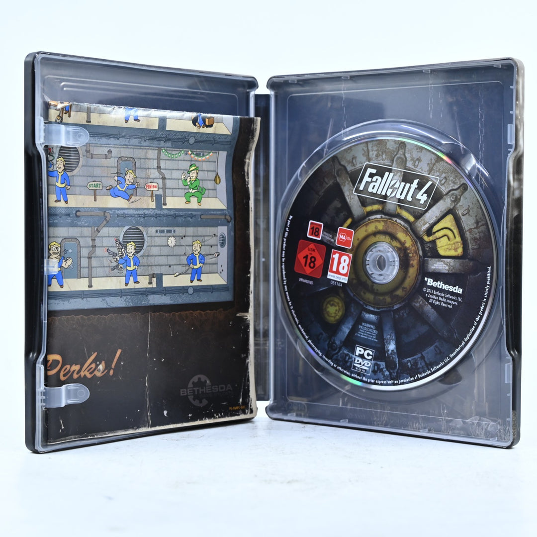 Fallout 4 Steelbook Case + Game + Perk Poster - PC Game - FREE POST!