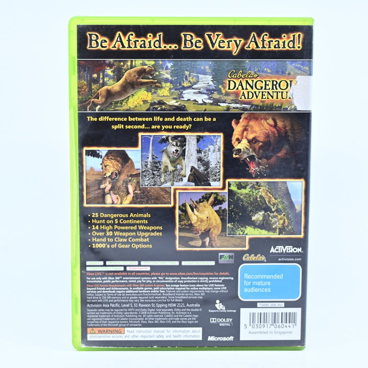 Cabela's Dangerous Adventures - Xbox 360 Game + Manual - PAL - MINT DISC!