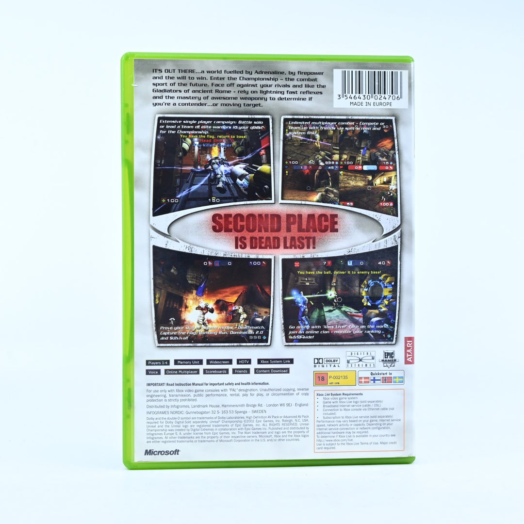 Unreal Championship - Original Xbox Game + Manual - PAL - MINT DISC!
