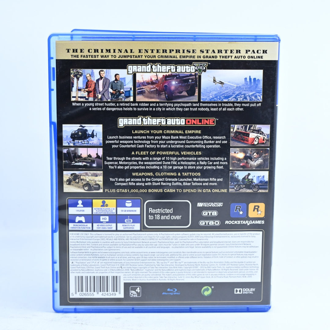 Grand Theft Auto V 5 Premium Edition - No Codes - Sony Playstation 4 / PS4 Game