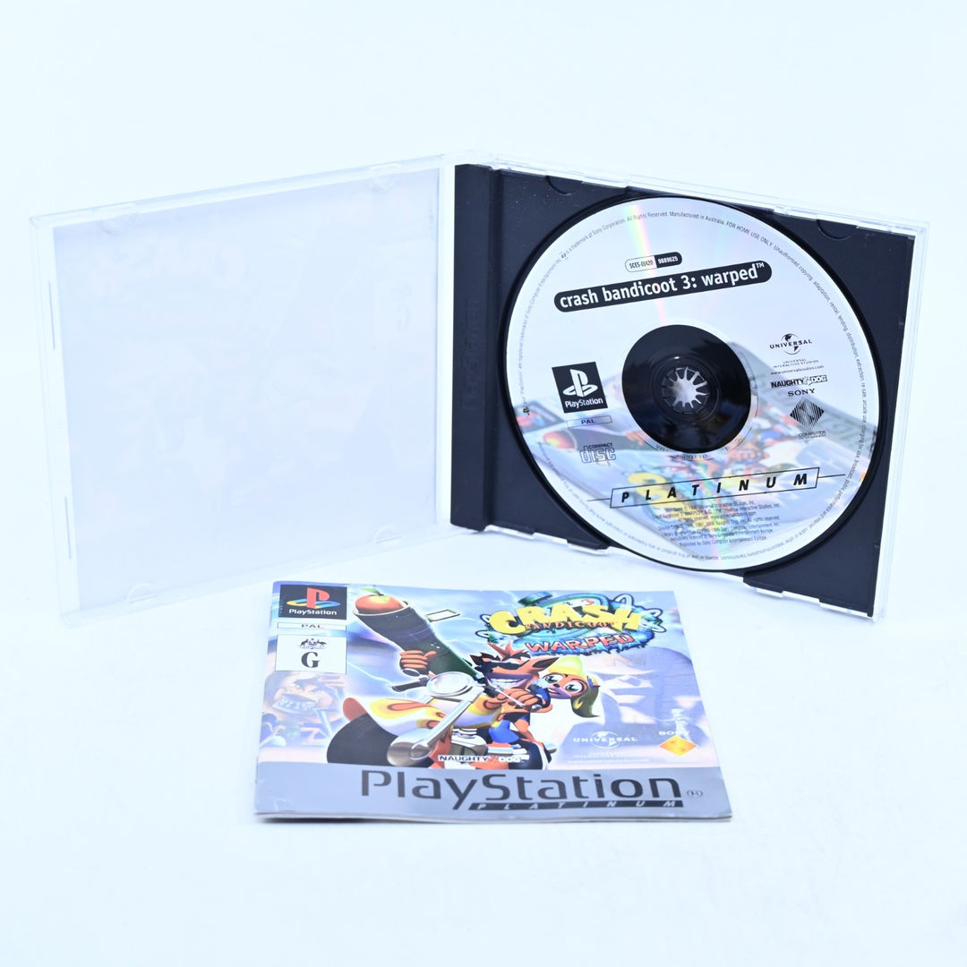 Crash Bandicoot 3 Warped - Sony Playstation 1 / PS1 Game + Manual - PAL
