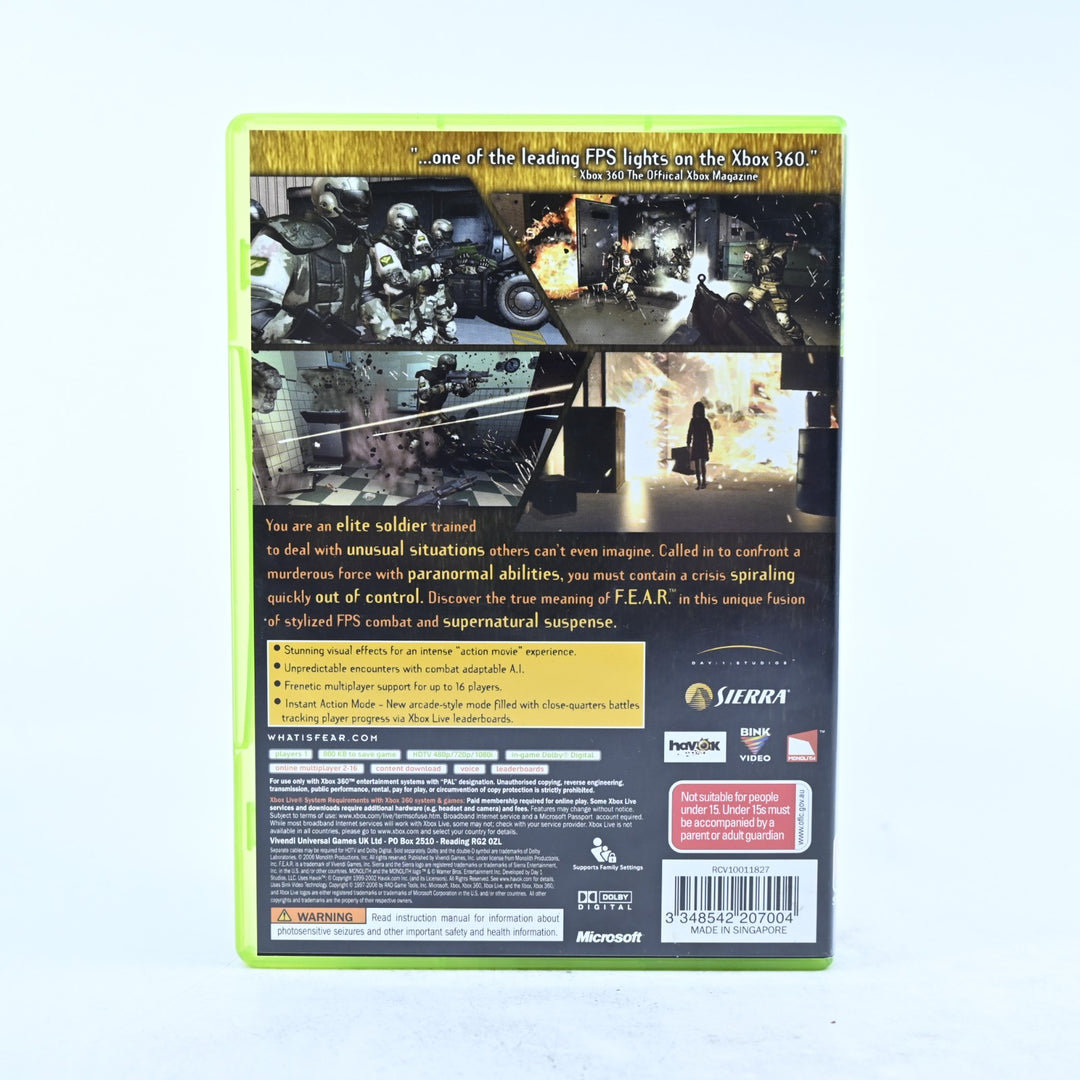 F.E.A.R. - Xbox 360 Game + Manual - PAL - MINT DISC! FEAR