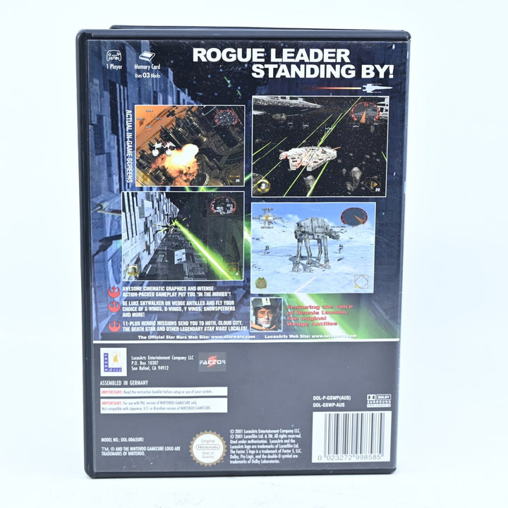 Star Wars Rogue Squadron II Rogue Leader - Nintendo Gamecube Game + Manual