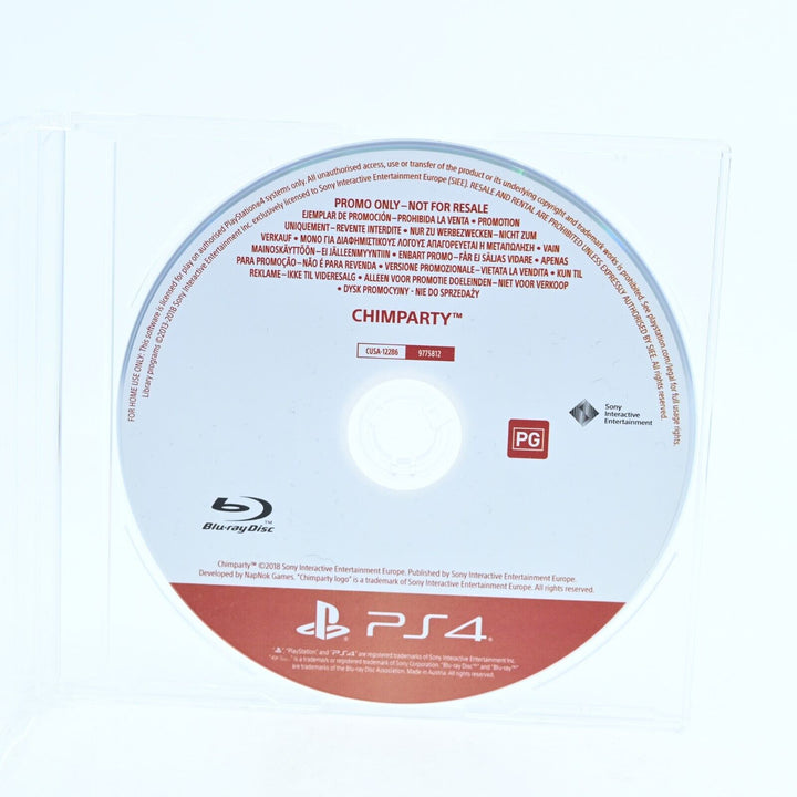 Chimparty - Promo Disc - Sony Playstation 4 / PS4 Game - Disc Only - MINT DISC!