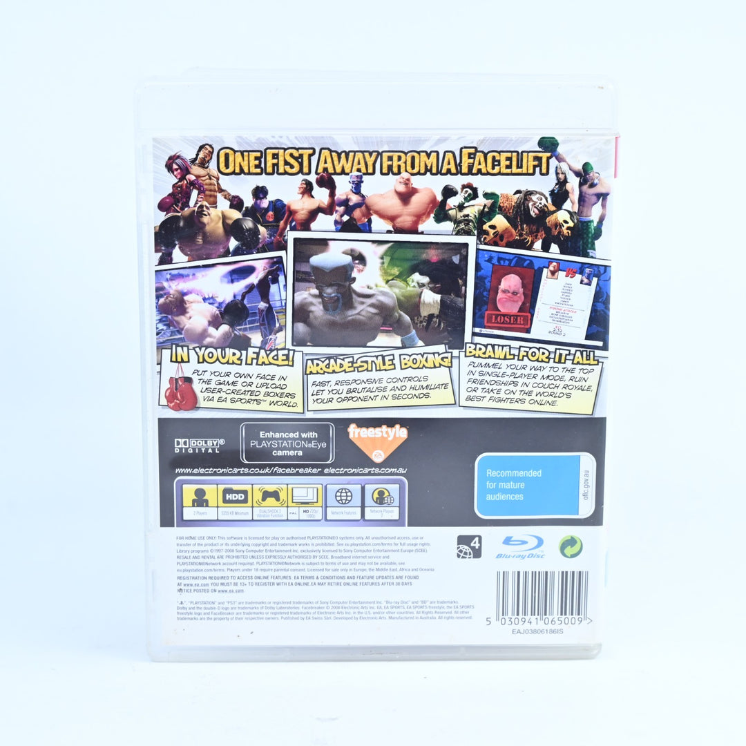 FaceBreaker - Sony Playstation 3 / PS3 Game + Manual - FREE POST!