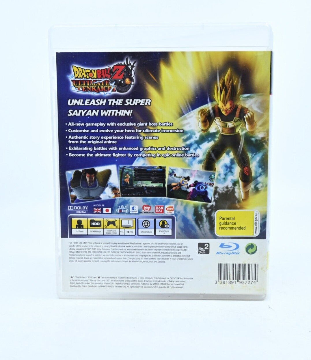Dragon Ball Z: Ultimate Tenkaichi - Sony Playstation 3 / PS3 Game - MINT DISC