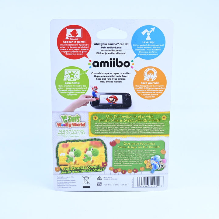 SEALED! Green Yarn Yoshi Amiibo - Yoshi's Wooly World - Plush Toy