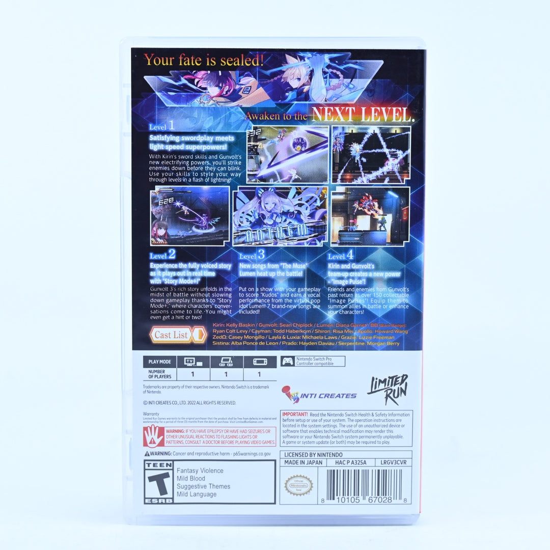 Azure Striker Gunvolt 3 - Nintendo Switch Game - FREE POST!