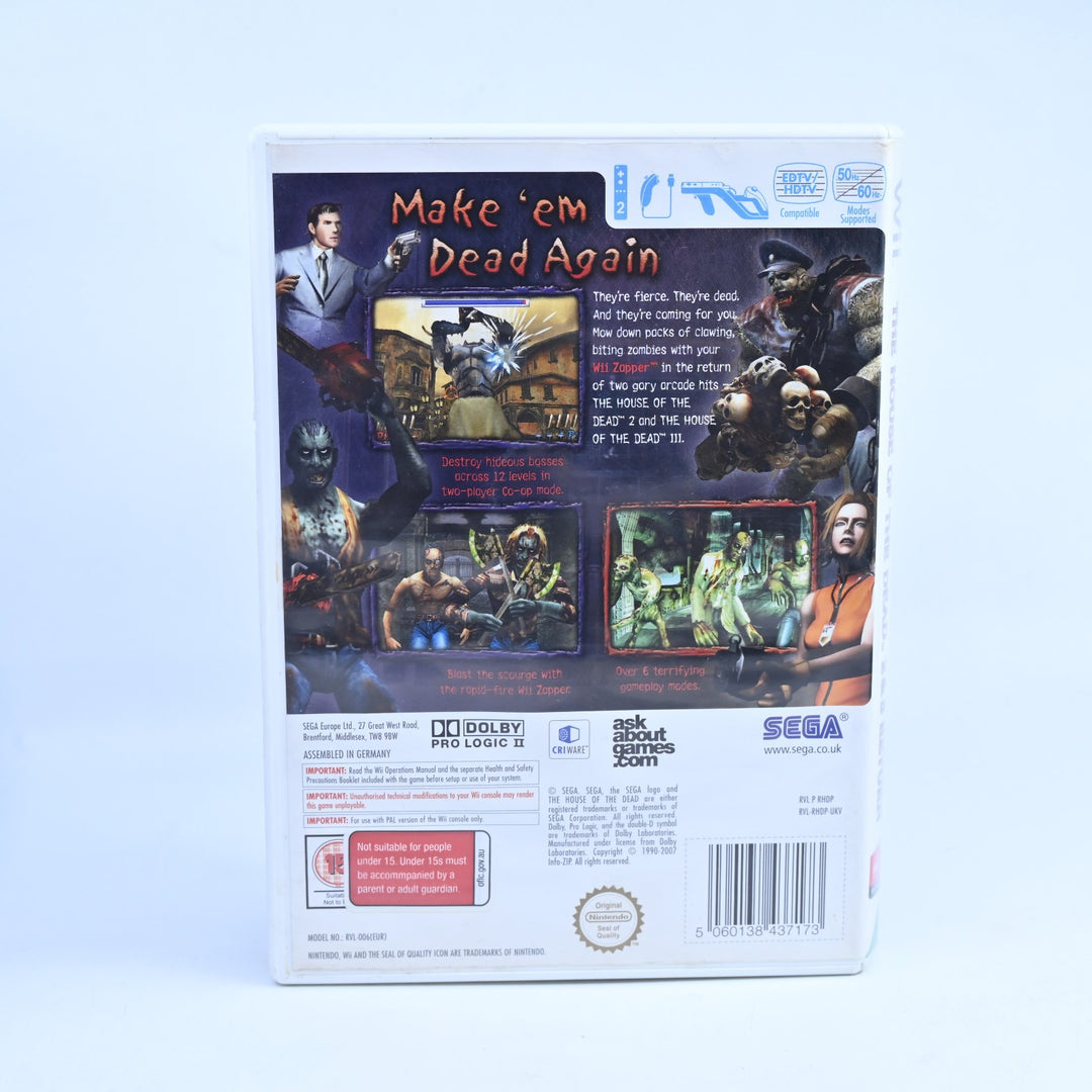 House of the Dead 2 & 3 Return - Nintendo Wii Game + Manual - PAL - MINT DISC!