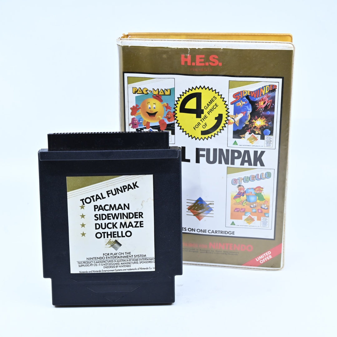 Total Funpak - Piggy Back Cartridge - H.E.S / NES Game - PAL