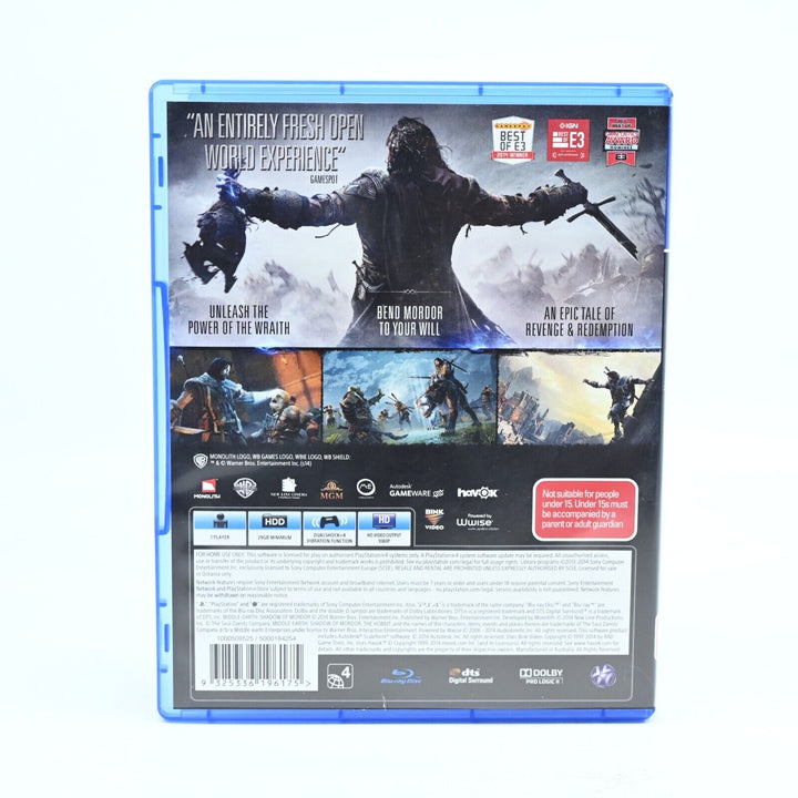 Middle Earth: Shadow Of Mordor - Sony Playstation 4 / PS4 Game - FREE POST!