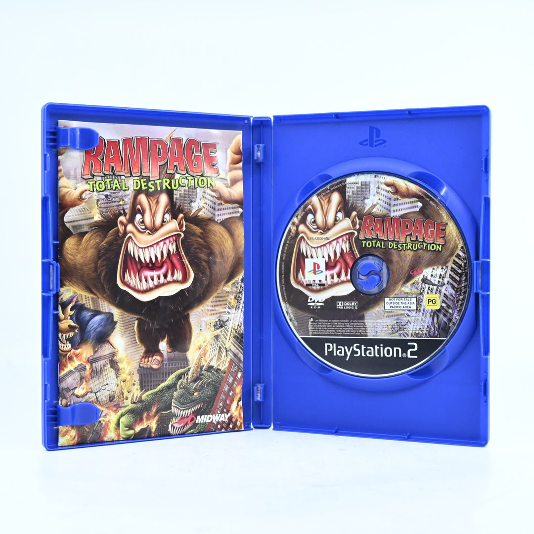 Rampage Total Destruction - Sony Playstation 2 / PS2 Game + Manual - PAL