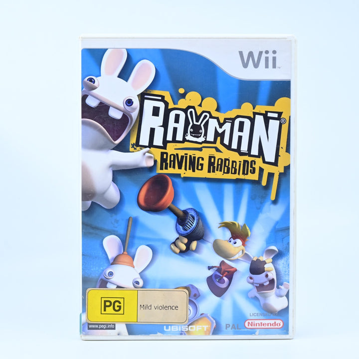 Rayman Raving Rabbids - Nintendo Wii Game + Manual - PAL - MINT DISC!
