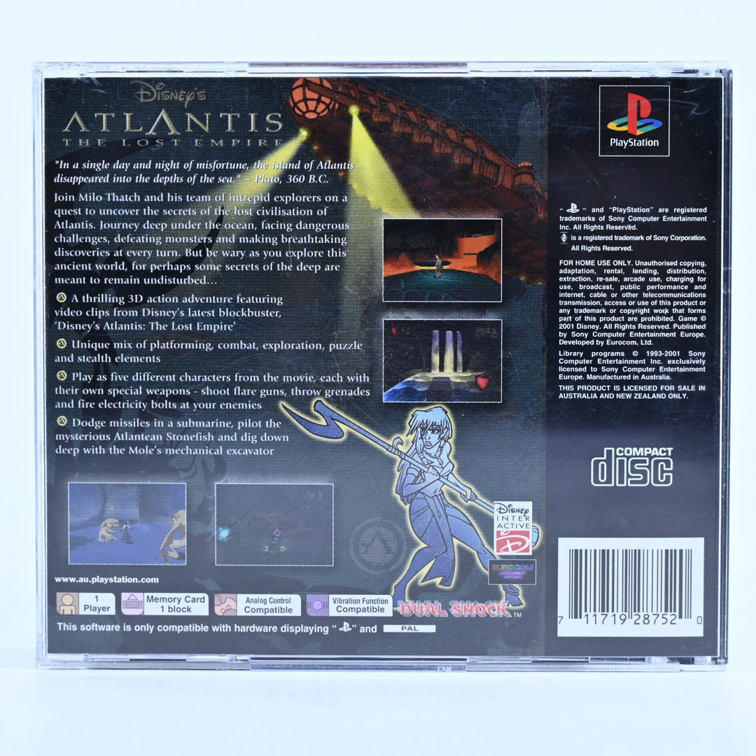 Disney's Atlantis: The Lost Empire - Sony Playstation 1 / PS1 Game + Manual