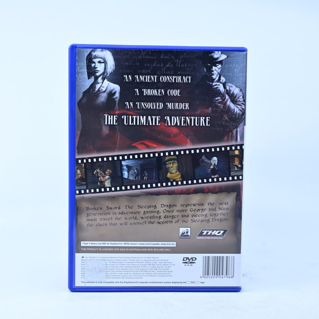 Broken Sword: The Sleeping Dragon - Sony Playstation 2 / PS2 Game + Manual - PAL