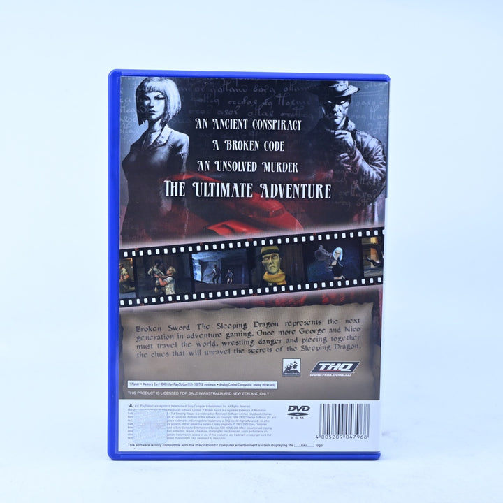 Broken Sword: The Sleeping Dragon - Sony Playstation 2 / PS2 Game + Manual - PAL