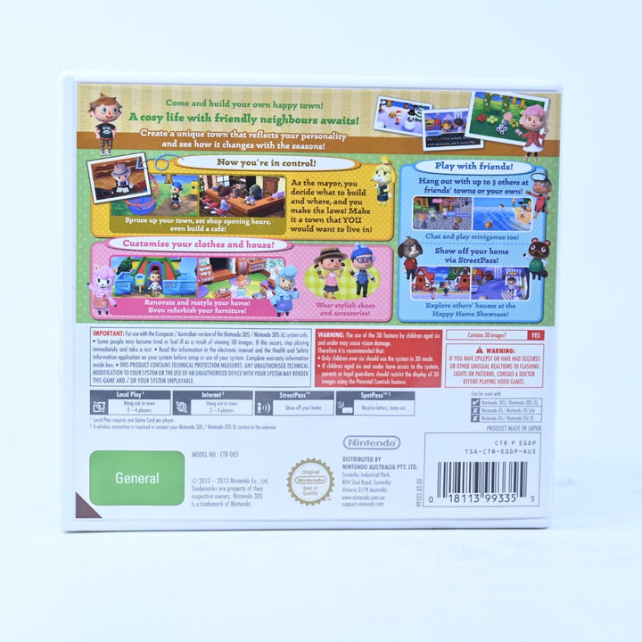 Animal Crossing: New Leaf - Nintendo 3DS Game - PAL + Manual - FREE POST!