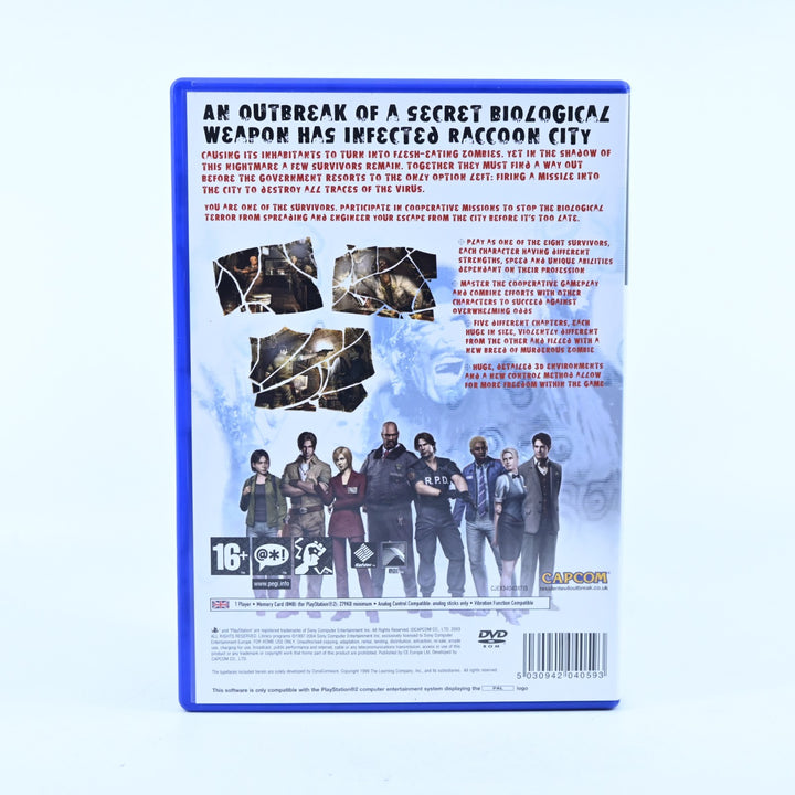 Resident Evil Outbreak - Sony Playstation 2 / PS2 Game + Manual - PAL