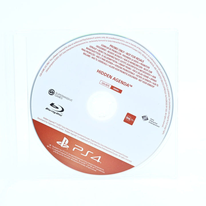 Hidden Agenda - Promo Disc - PS4 Game - Disc Only - MINT DISC!