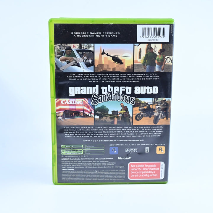 Grand Theft Auto: San Andreas - Original Xbox Game + Manual - No Map - PAL