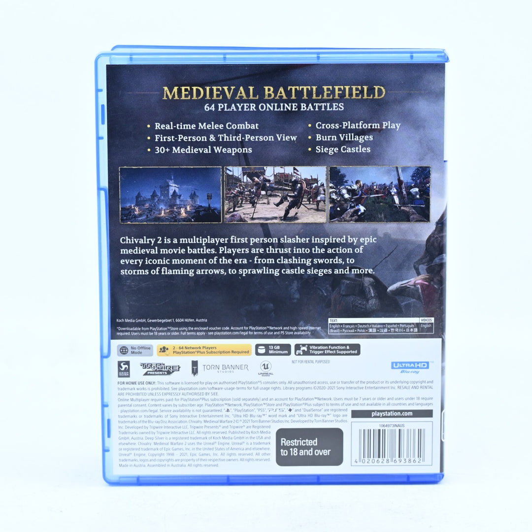 Chivalry II 2 - Day One Edition - Sony Playstation 5 / PS5 Game - FREE POST!