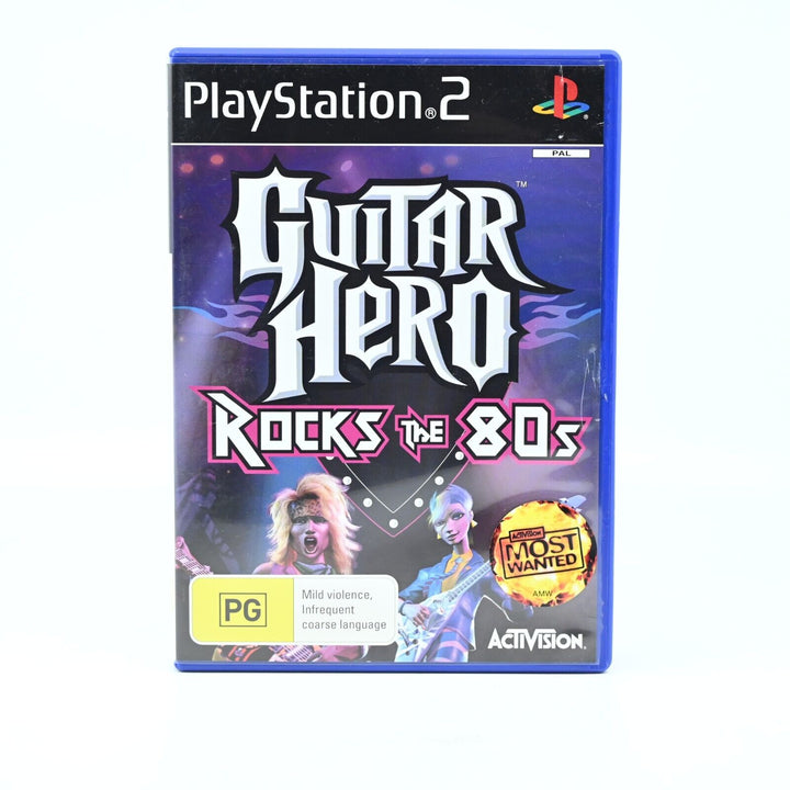 Guitar Hero: Rocks the 80s - Sony Playstation 2 / PS2 Game + Manual - PAL