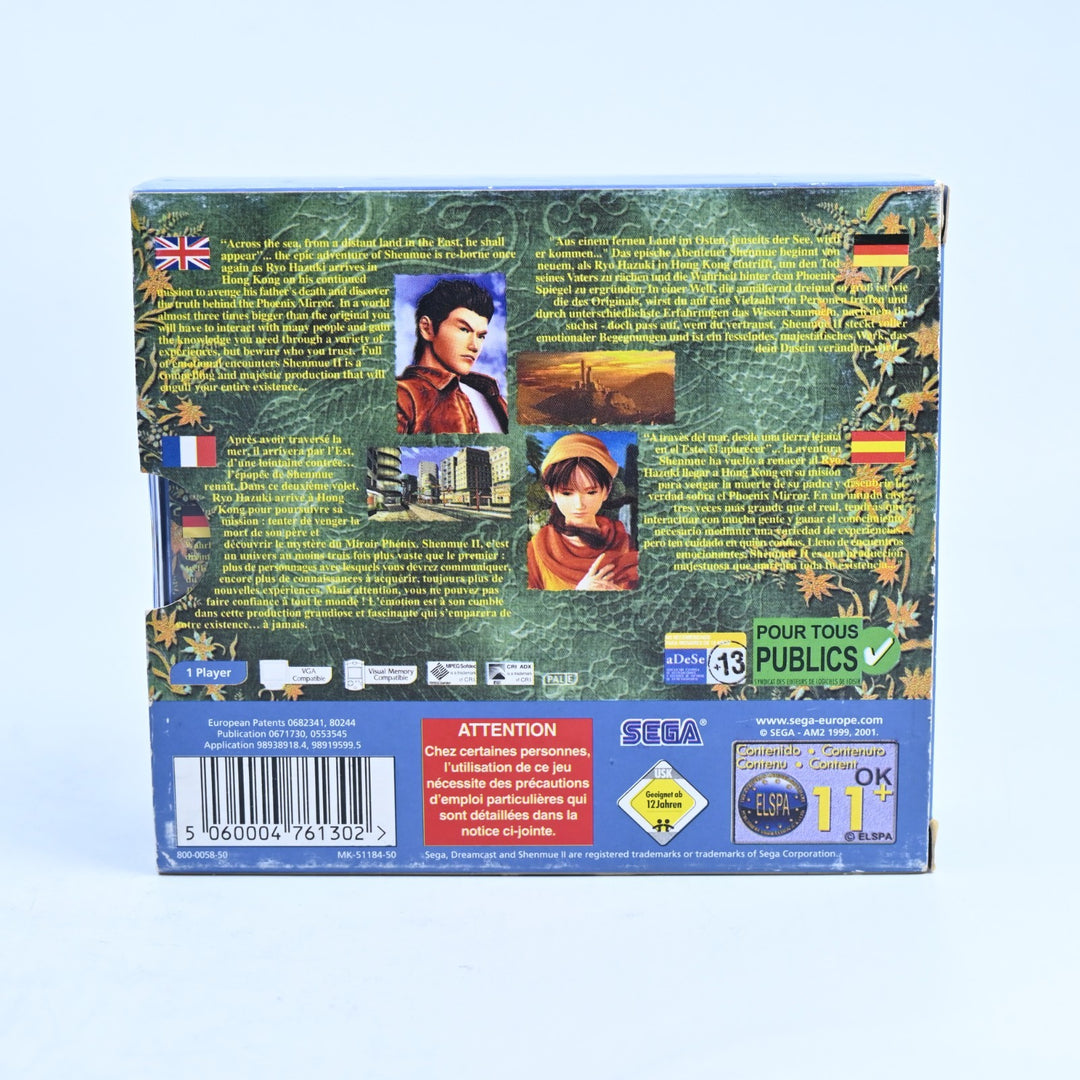Shenmue II - Big Box - Sega Dreamcast Game + Manuals - PAL - MINT DISC!
