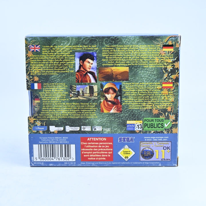 Shenmue II - Big Box - Sega Dreamcast Game + Manuals - PAL - MINT DISC!