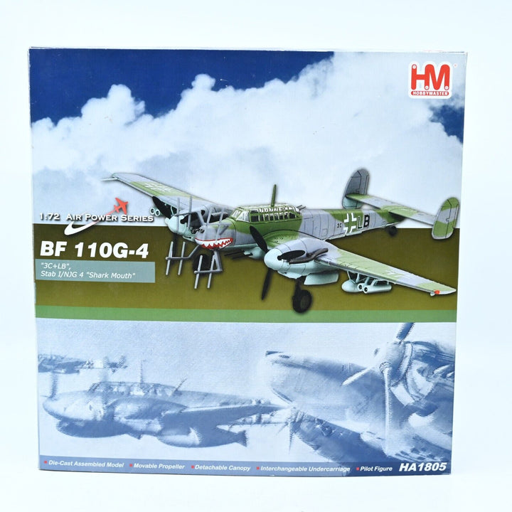 Hobby Master 1:72 BF 110G-4 "3C+LB" Stab I/NJG 4 "Shark Mouth" HA1805 - Plane