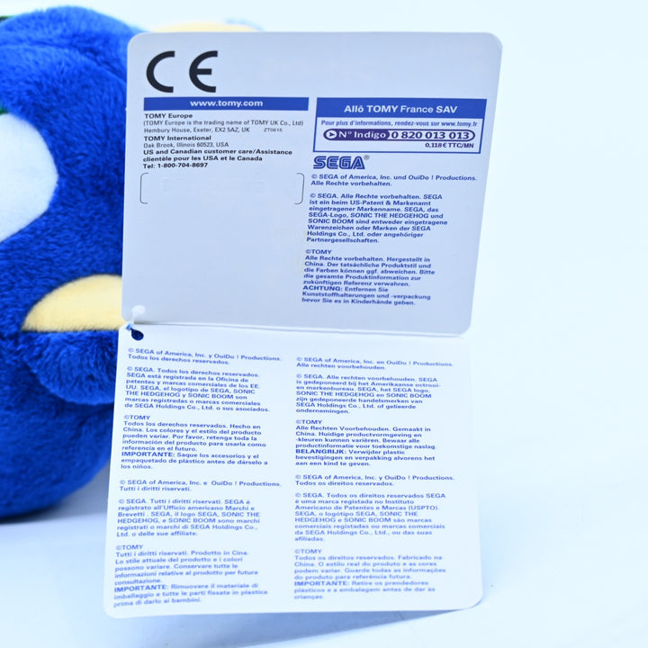 Sonic Boom Big Head Plush Sonic - with Tag - Tomy - Sonic the Hedgehog - Toy