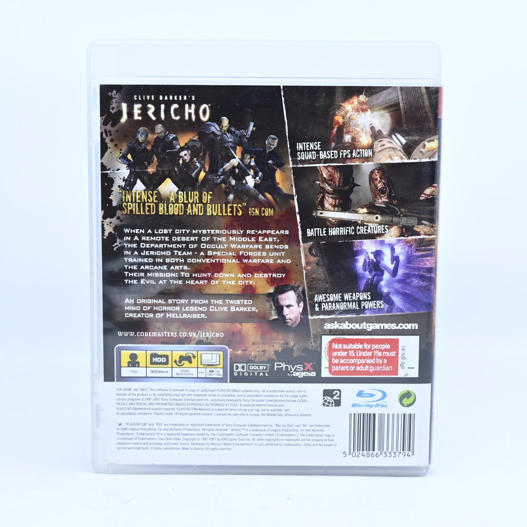 Clive Barker’s Jericho - Sony Playstation 3 / PS3 Game + Manual - FREE POST!