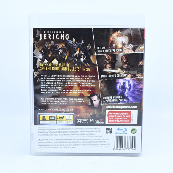 Clive Barker’s Jericho - Sony Playstation 3 / PS3 Game + Manual - FREE POST!