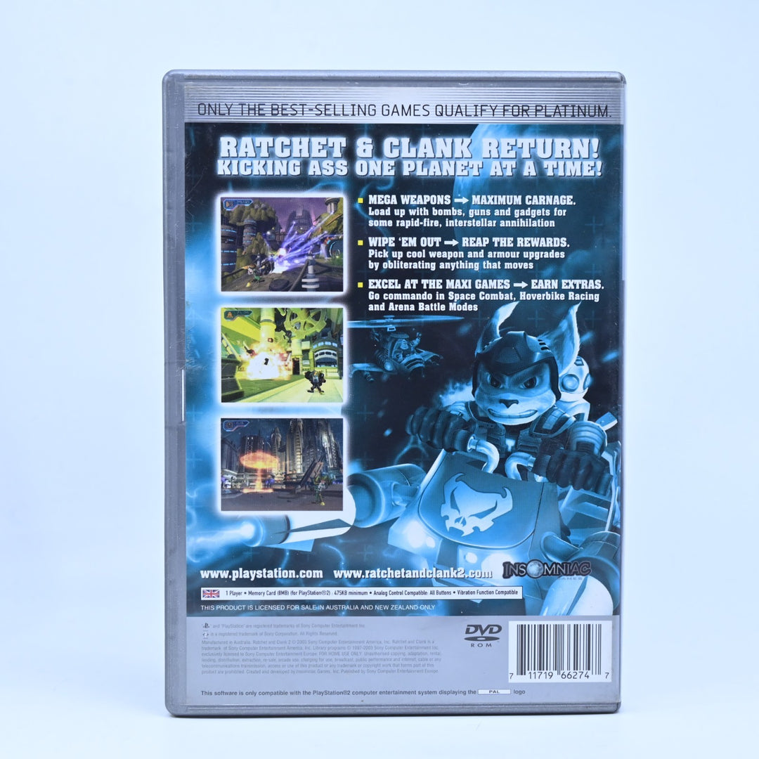 Ratchet & Clank 2: Locked & Loaded - Sony Playstation 2 / PS2 Game + Manual