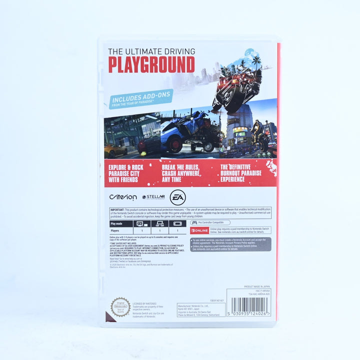 Burnout Paradise Remastered - Nintendo Switch Game - FREE POST!