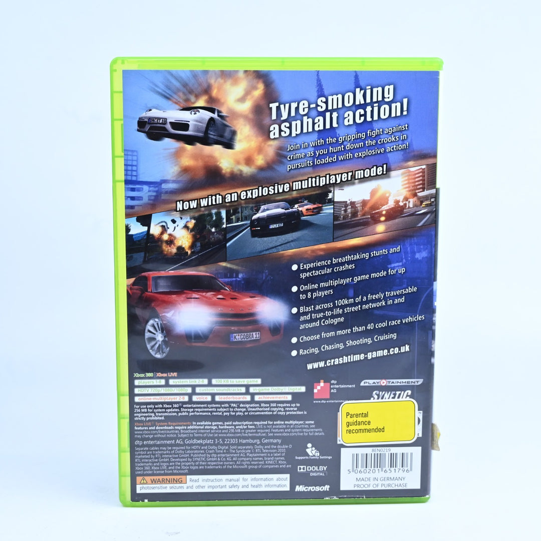 Crash Time 4: The Syndicate - Xbox 360 Game + Manual - PAL - MINT DISC!