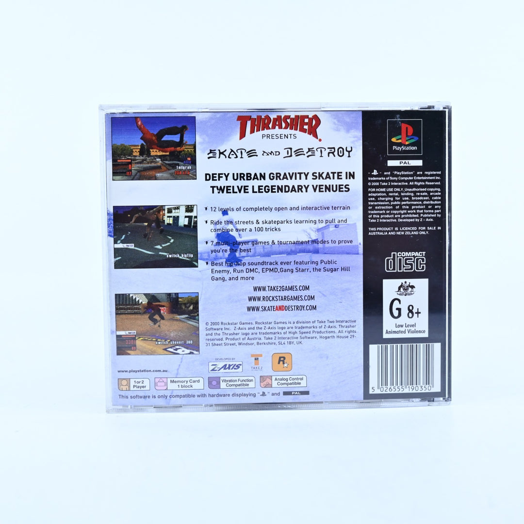 Thrasher: Skate &amp; Destroy - Sony Playstation 1 / PS1 Game - No Manual - PAL
