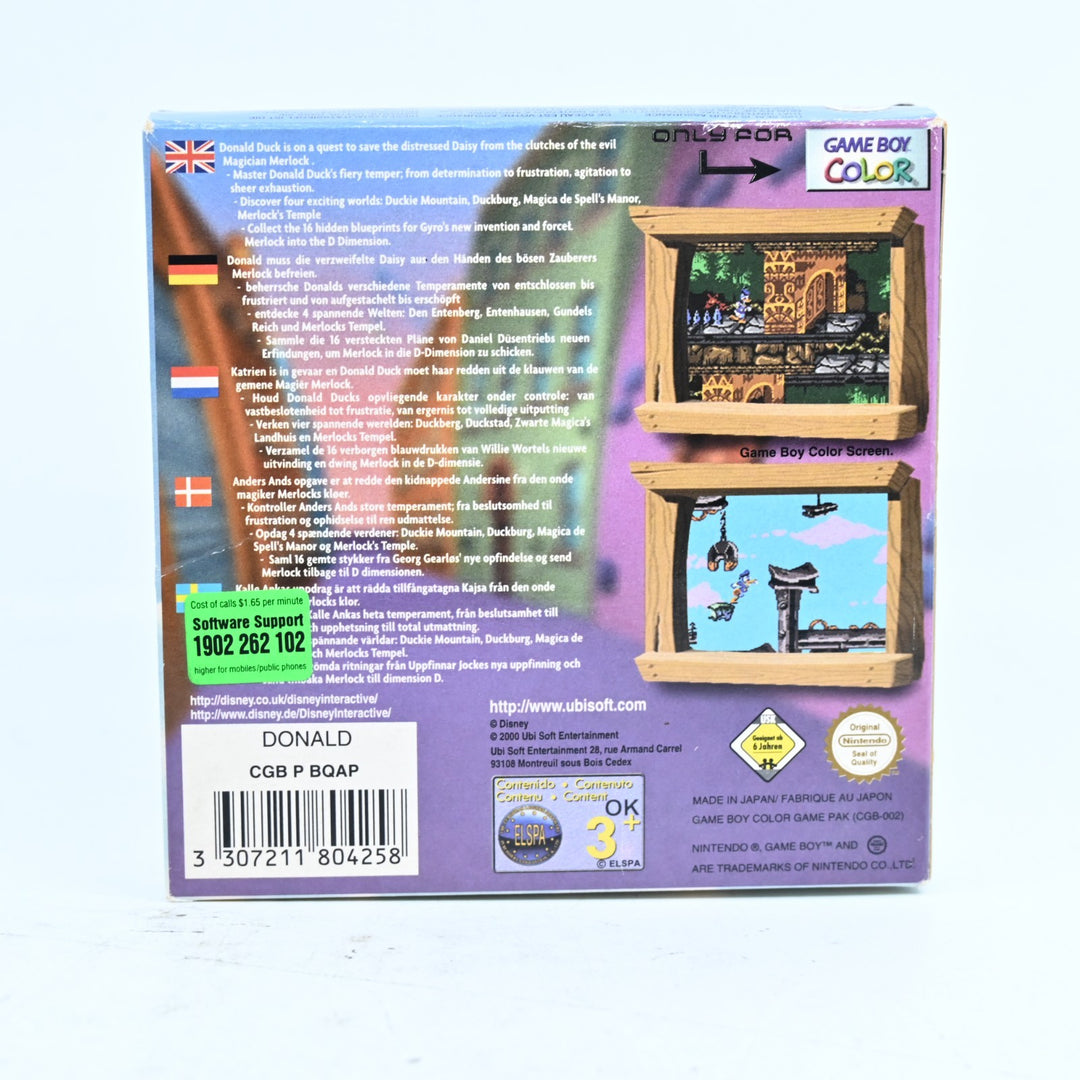 Donald Duck: Quack Attack - Nintendo Gameboy Color Boxed Game - No Manual