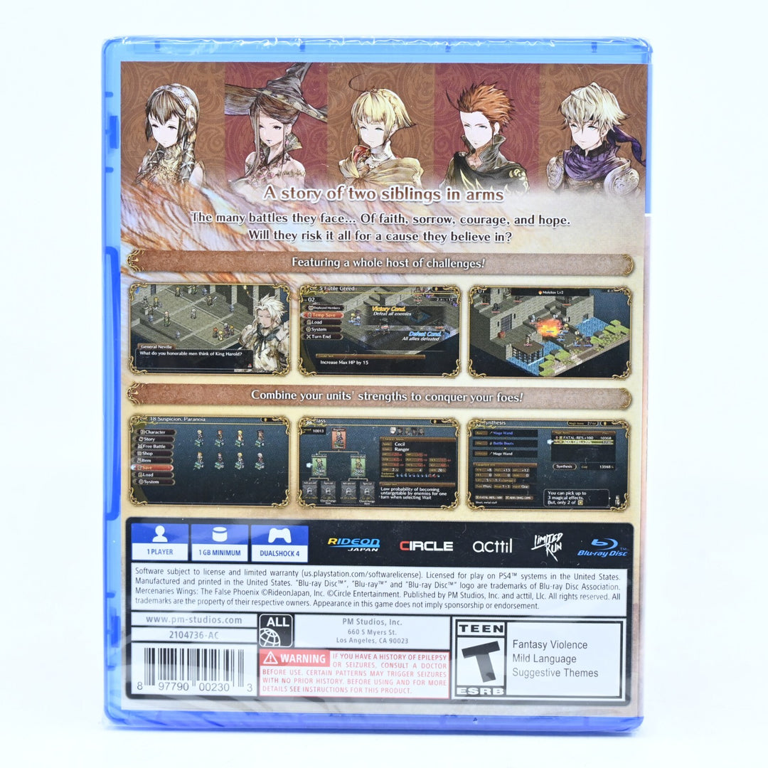 SEALED! Mercenaries Wings: The False Phoenix - Sony Playstation 4 / PS4 Game