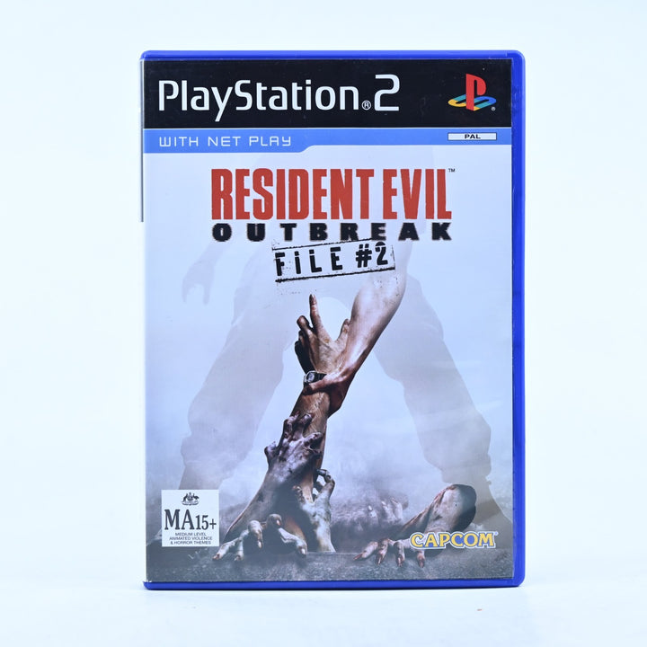 Resident Evil Outbreak File #2 - Sony Playstation 2 / PS2 Game + Manual - PAL