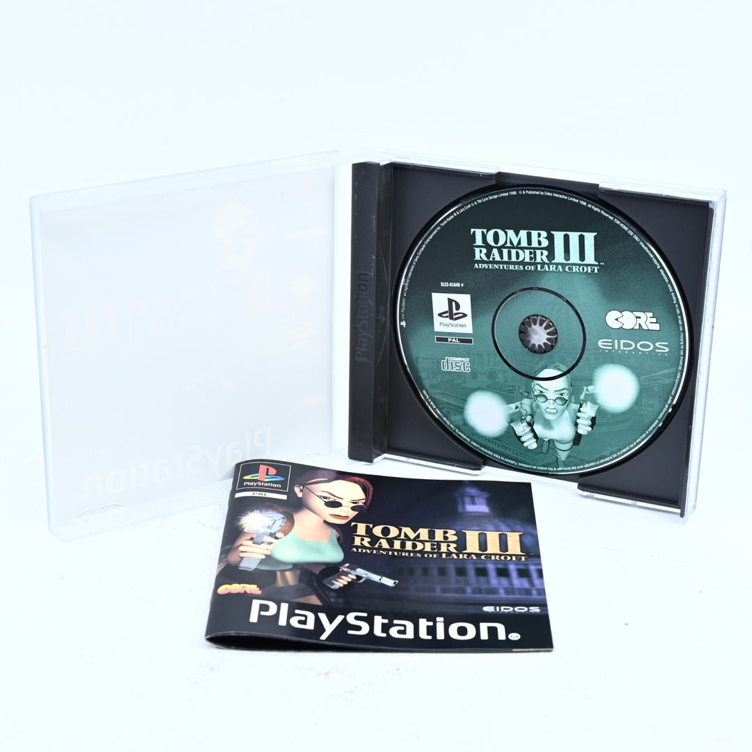 Tomb Raider III 3: Adventures of Lara Croft - PlayStation 1 / PS1 Game + Manual
