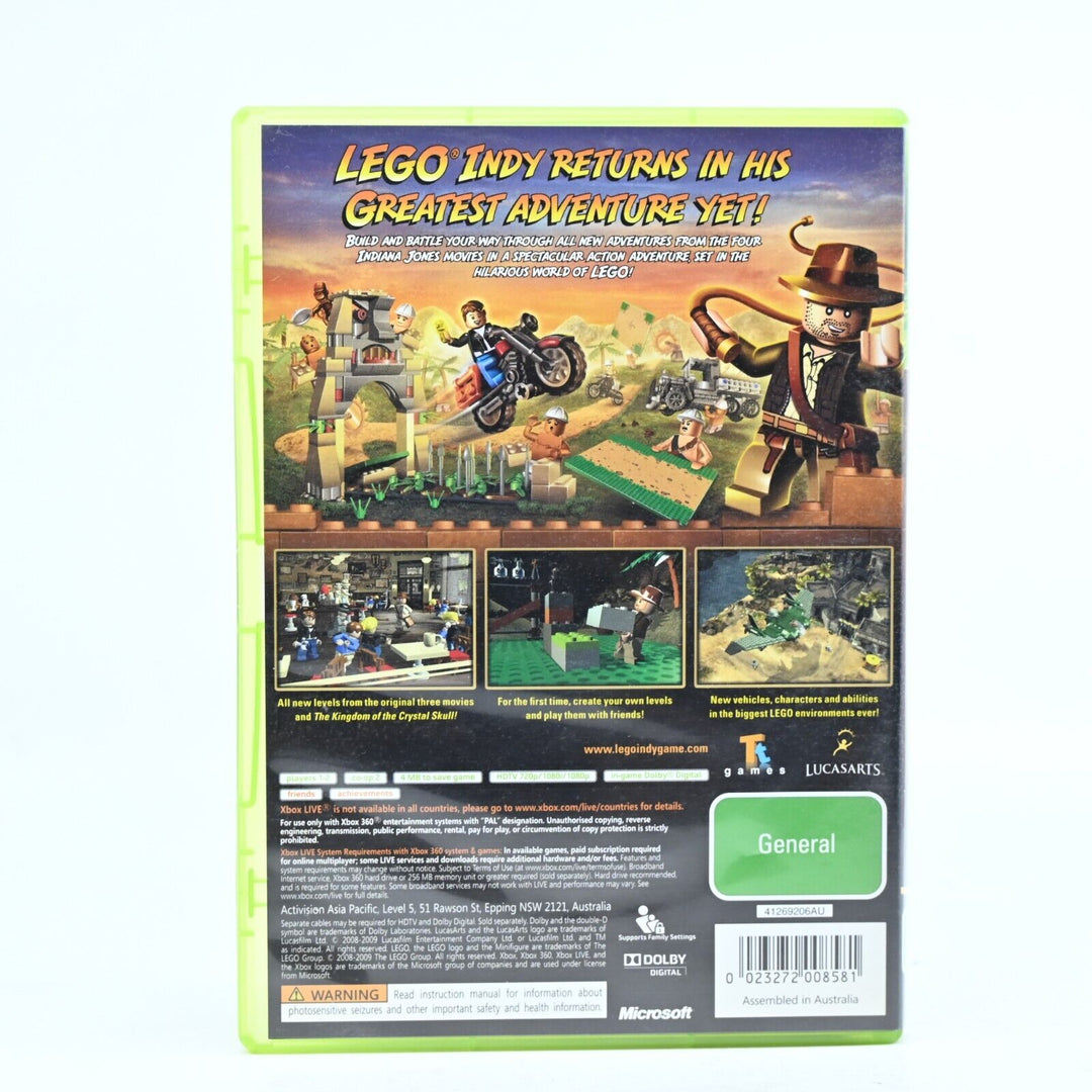 LEGO Indiana Jones 2 - Xbox 360 Game + Manual - PAL - MINT DISC!