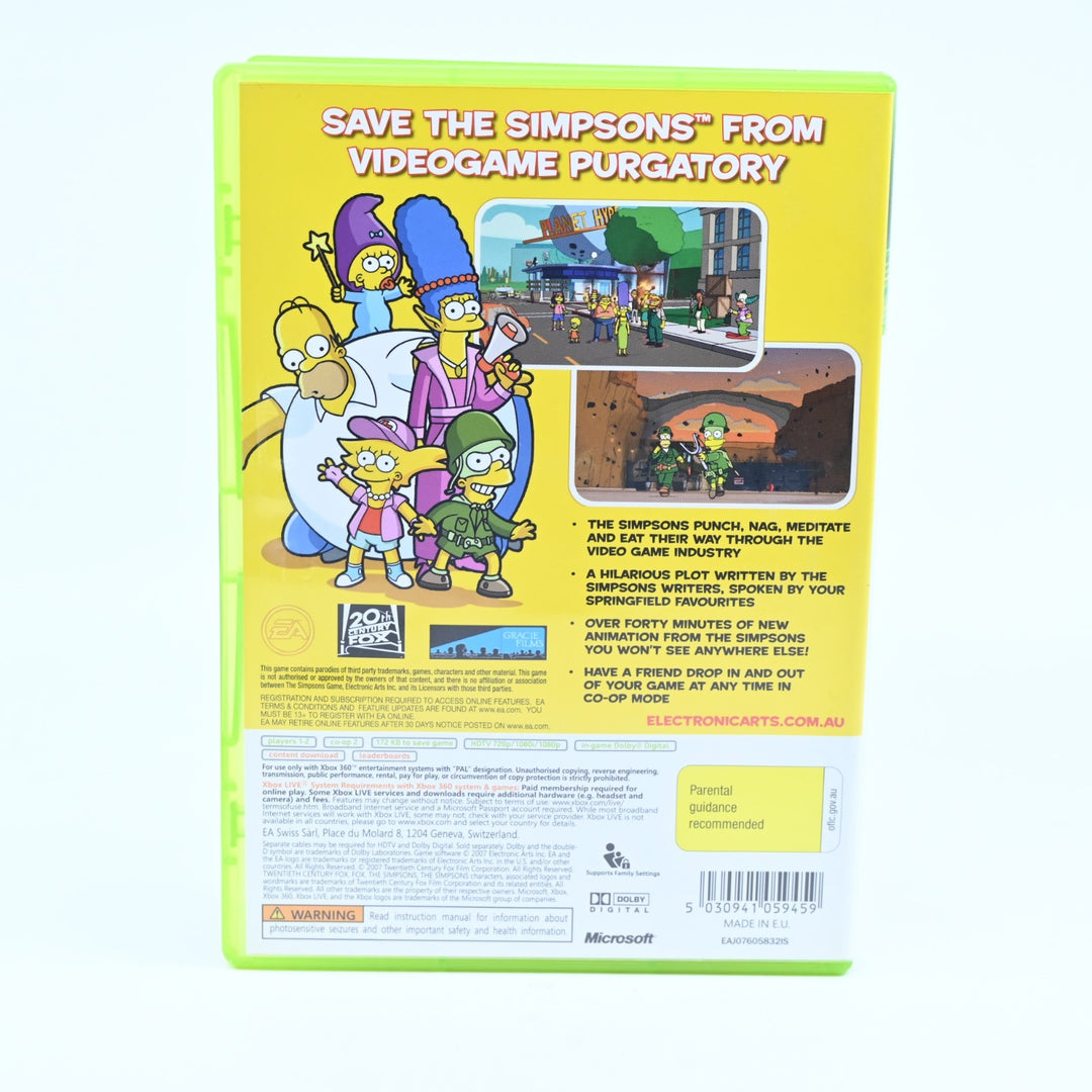 The Simpsons Game - Xbox 360 Game + Manual - PAL