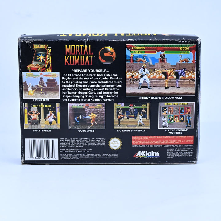 Mortal Kombat - Super Nintendo / SNES Boxed Game - PAL - FREE POST!