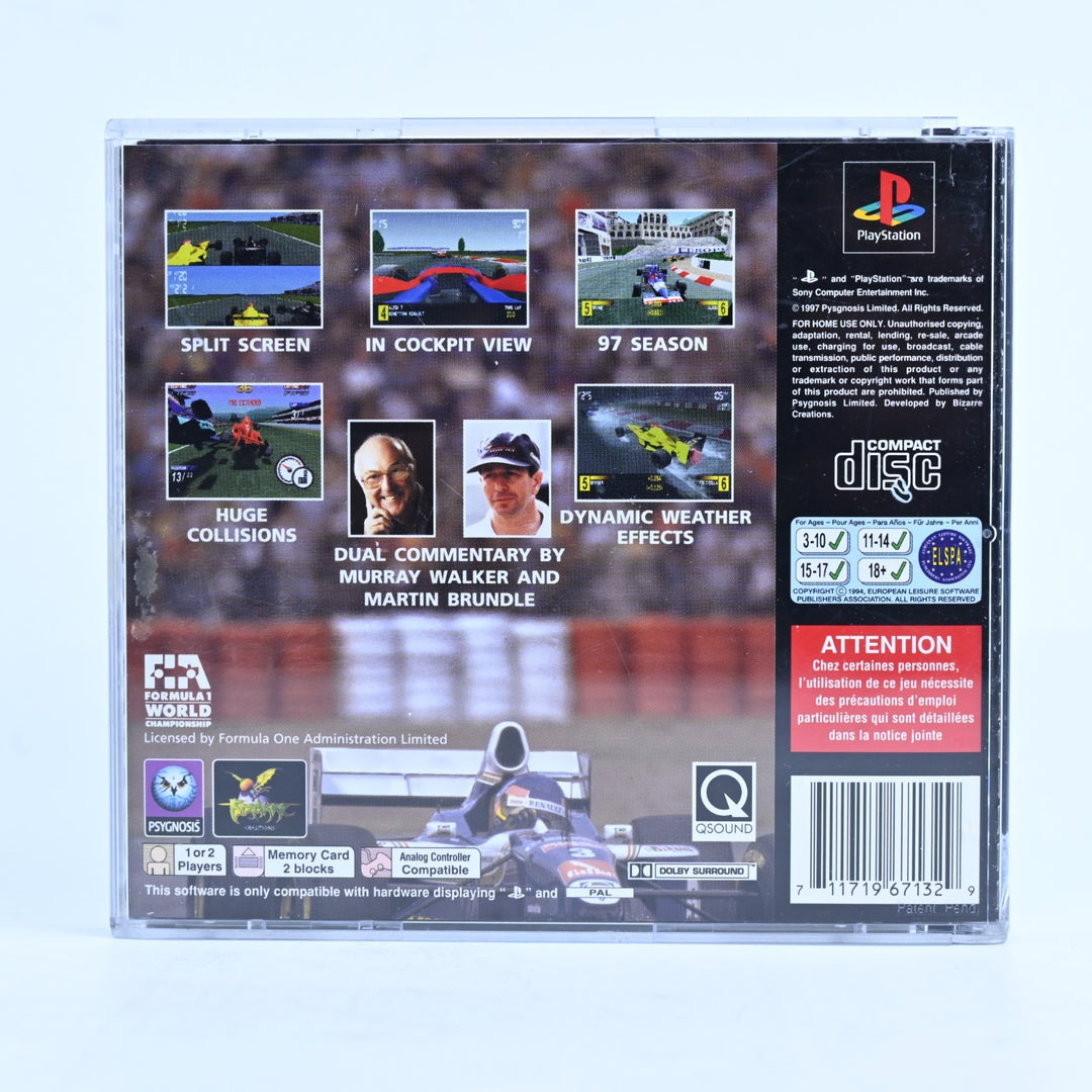 Formula 1: 97 - Sony Playstation 1 / PS1 Game + Manual - PAL - MINT DISC!