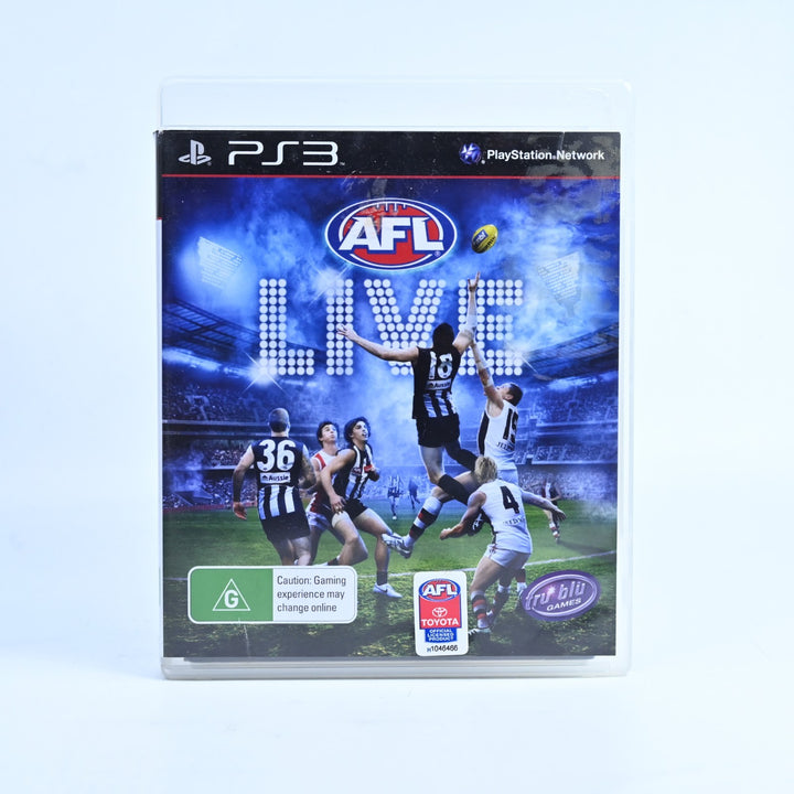 AFL Live - Sony Playstation 3 / PS3 Game + Manual - MINT DISC!