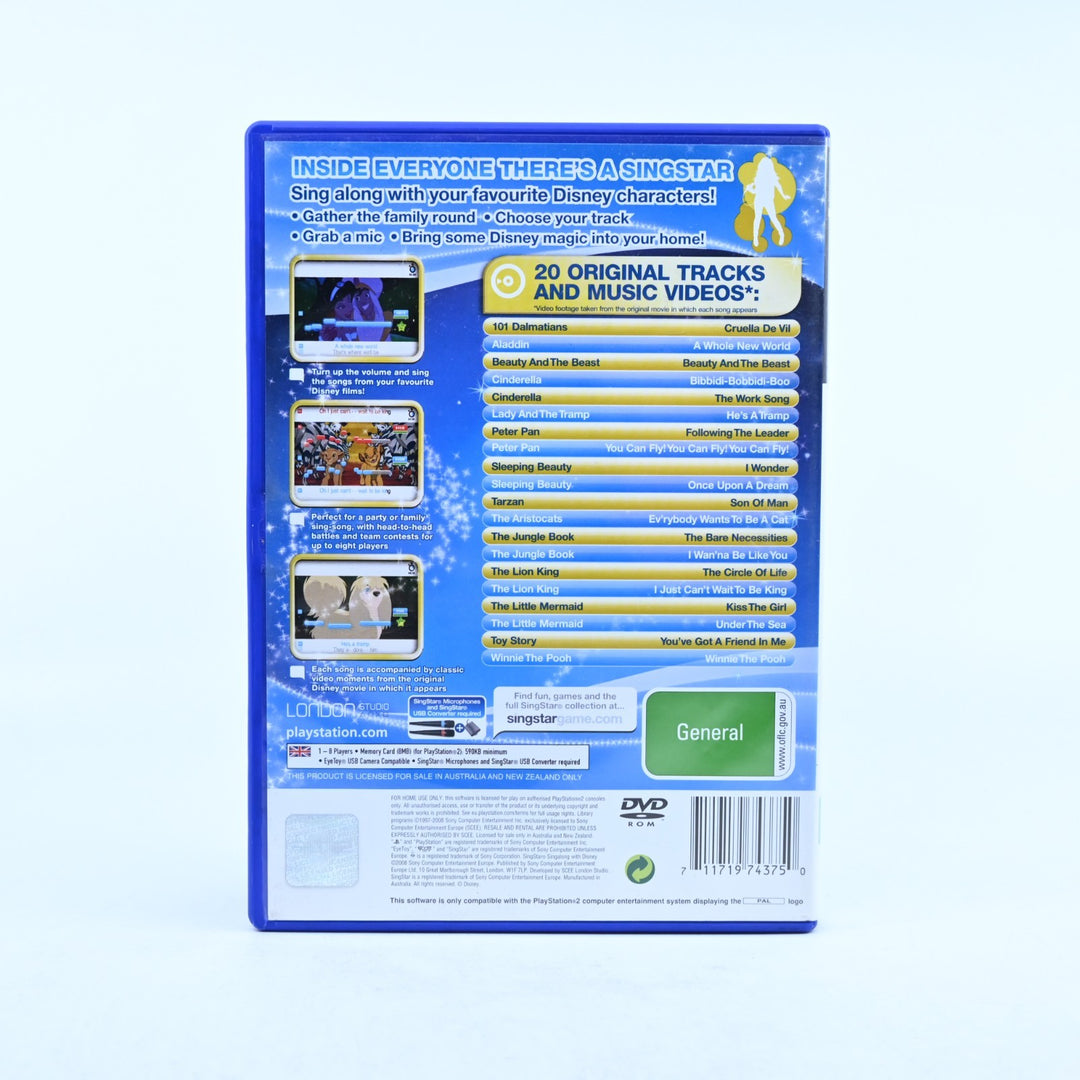 SingStar Singalong with Disney - Sony Playstation 2 / PS2 Game + Manual - PAL