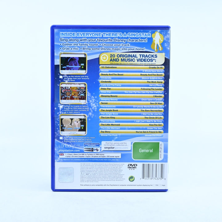 SingStar Singalong with Disney - Sony Playstation 2 / PS2 Game + Manual - PAL