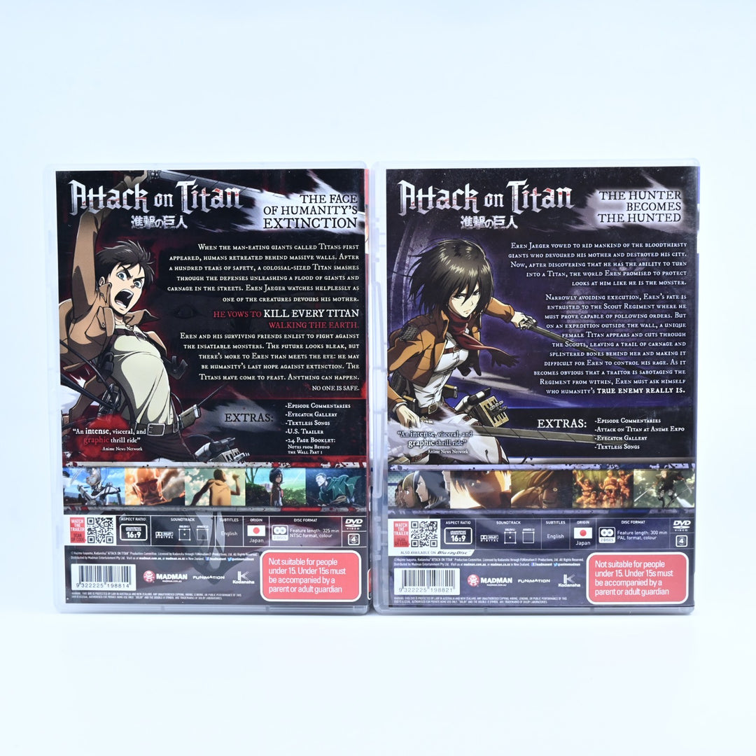 Attack on Titan - Collection 1 & 2 - PAL Region 4 - Anime DVD Collection